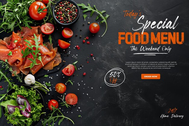 Food social media template