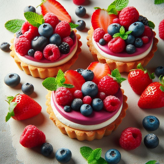 PSD food strawberry tart