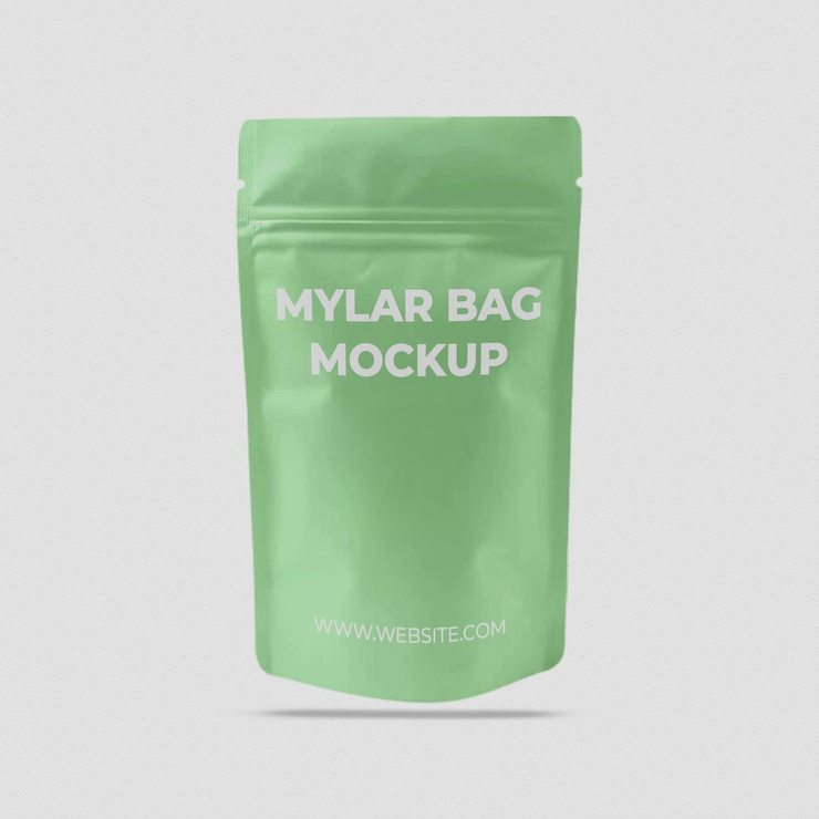 PSD food supplement pouch packaging mockup