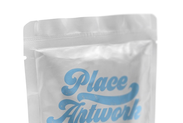 Food supplement pouch packaging mockup