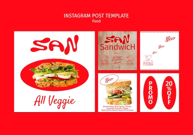 PSD food template design