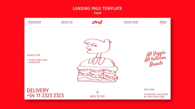 PSD food template design