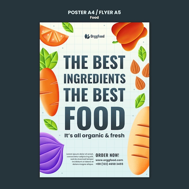 PSD food template design