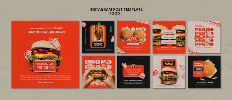 PSD food template design
