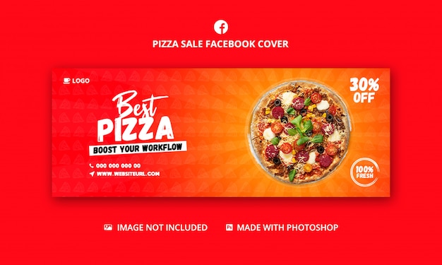 PSD food template for facebook cover template