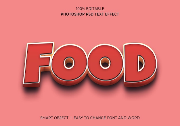 Food text effect