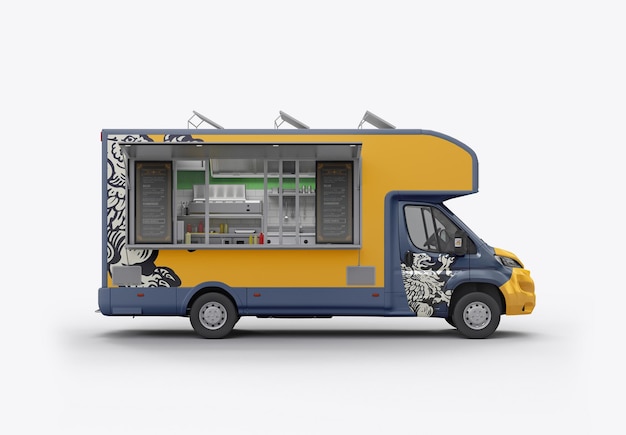 Food Trailer Mockup 3D render