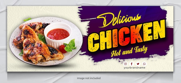 PSD food web banner design template