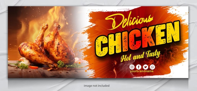 PSD food web banner design template