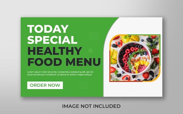 food youtube thumbnail business template design