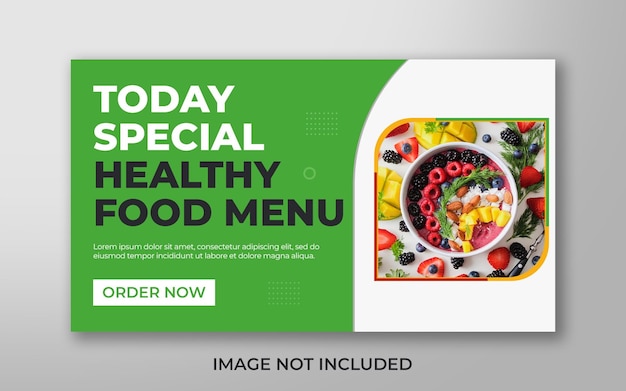 PSD food youtube thumbnail business template design