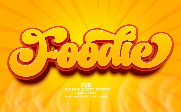 Foodie PSD Editable Text Effect