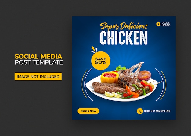 Foods social media instagram post template