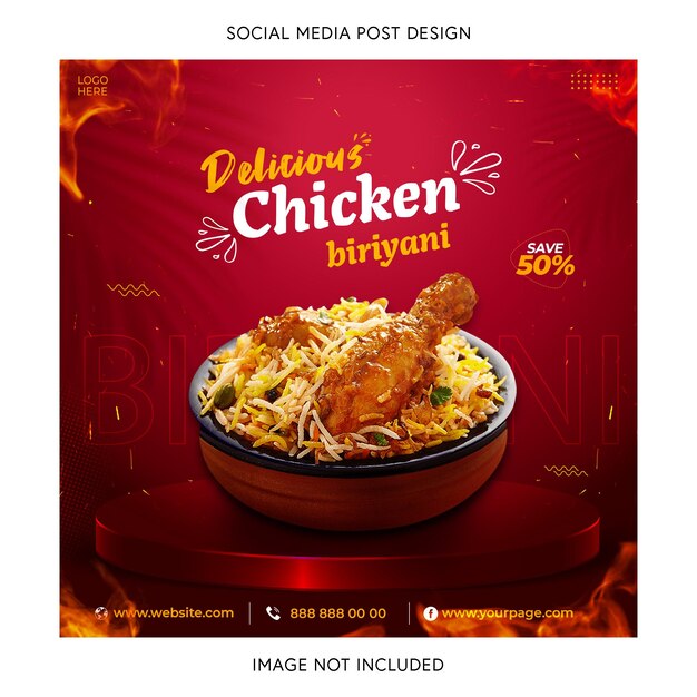 PSD foodsocialmediabanner08 biryani