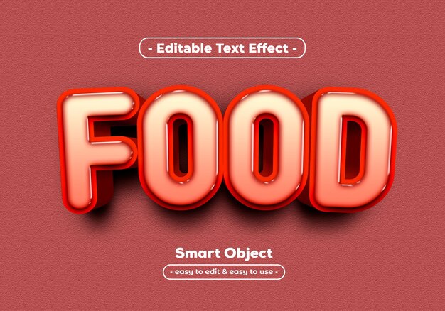 Premium PSD | Foodtextstyleeffect