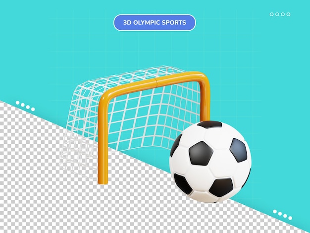 Icona di calcio 3d