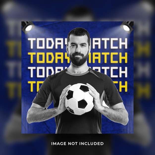 Football championship social media post banner template