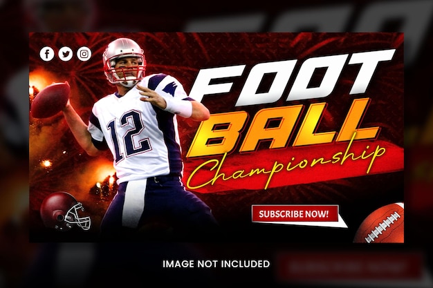 PSD football game youtube thumbnails