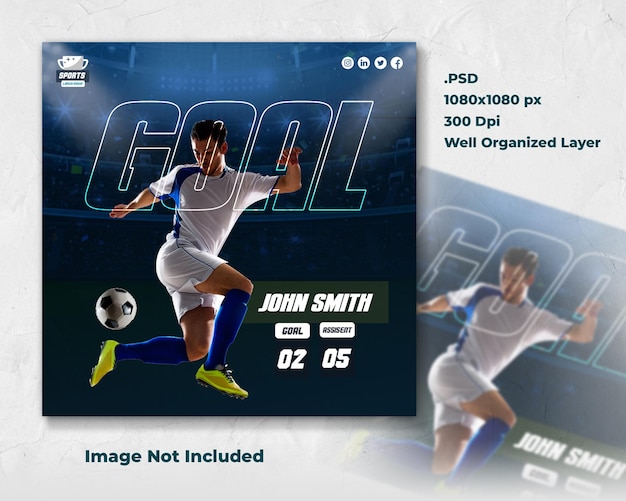 football goal celebration post template
