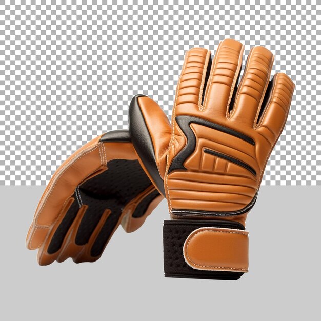 PSD football goalkeeper gloves on transparent background ai generated