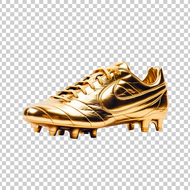 PSD football golden boot on a transparent background