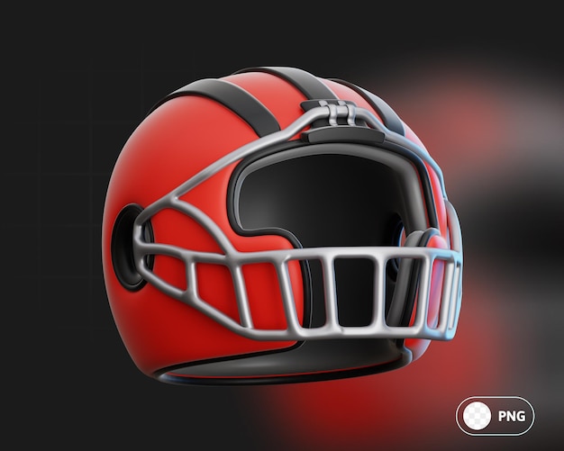 PSD football helmet 3d illustration