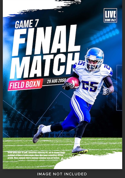 サッカー試合のフライヤーテンプレート