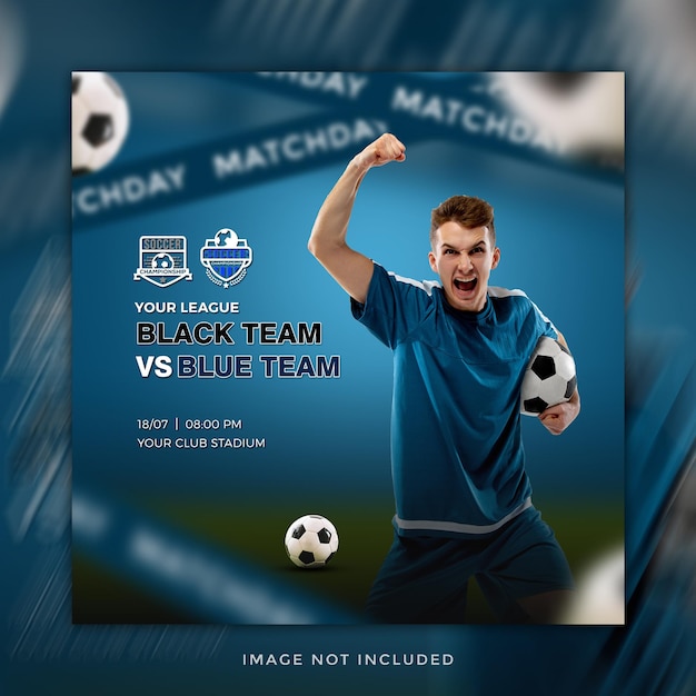 football matchday social media instagram post banner template 2