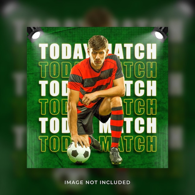 football player of the match social media post template