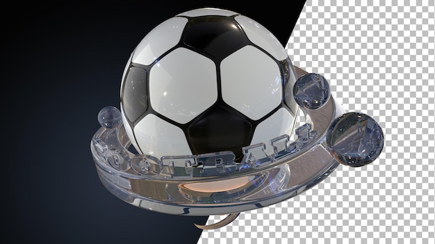 football soccer 3d rendering graphics