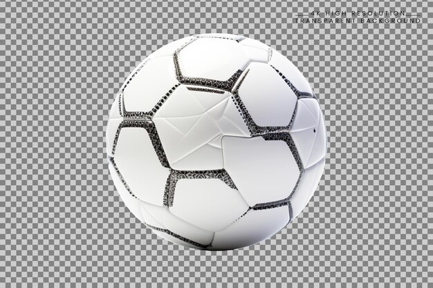 PSD rendering 3d di palla da calcio o da calcio su sfondo trasparente