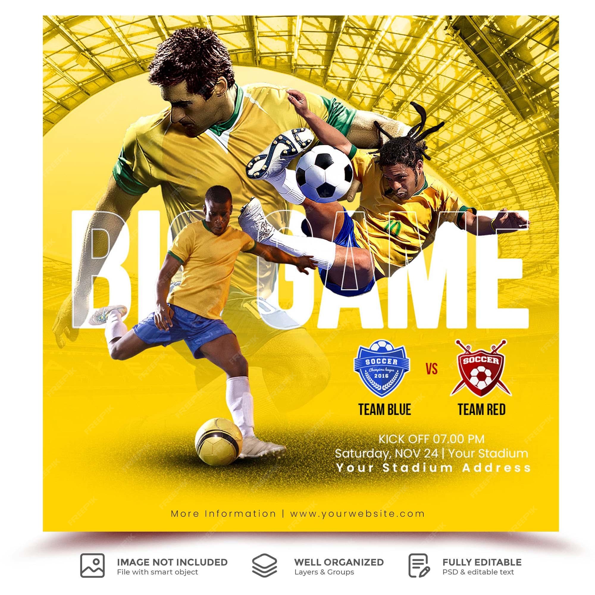 Soccer Match Social Media Post Or Flyer Template