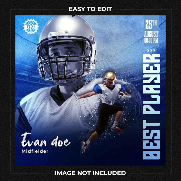 PSD football social media template