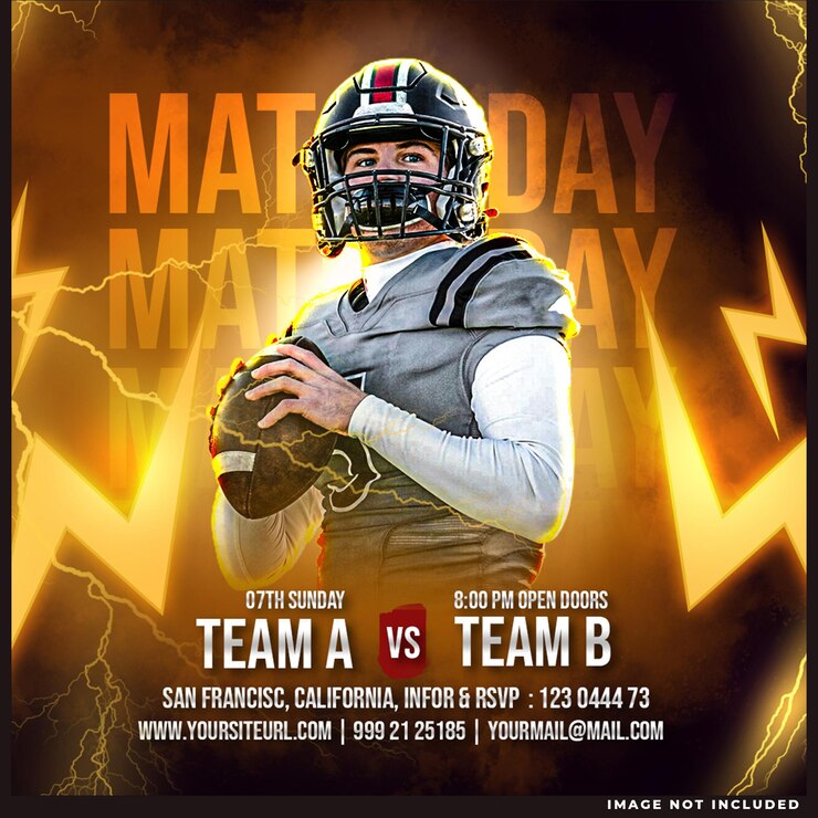 PSD football social media template