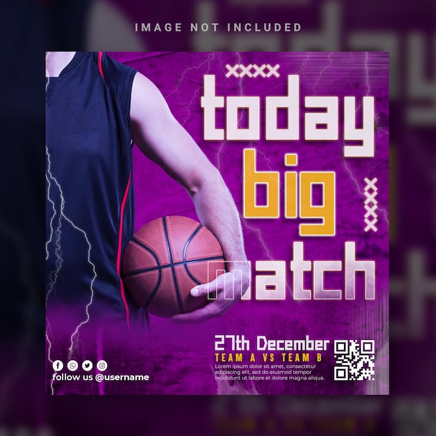 Football sport event flyer template