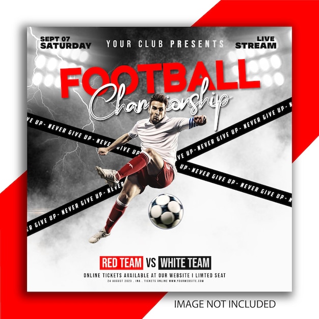 football sport event flyer template