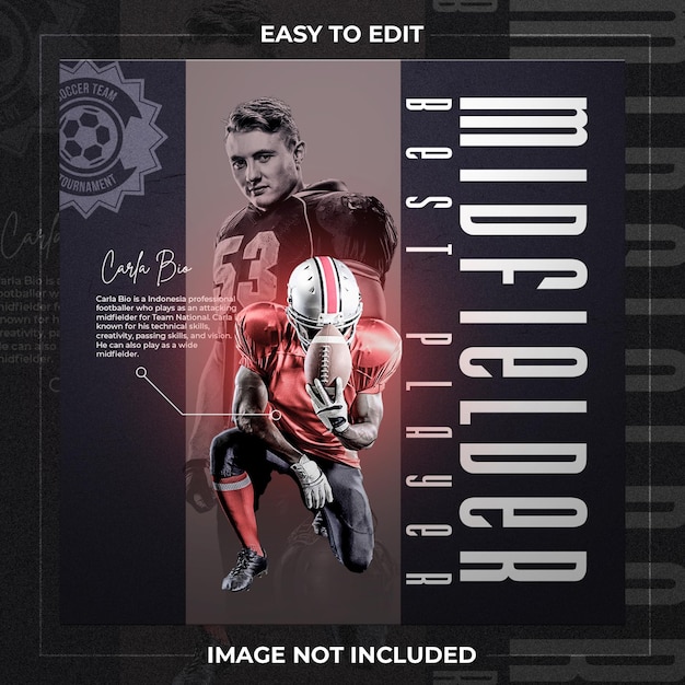 PSD football sport social media banner template