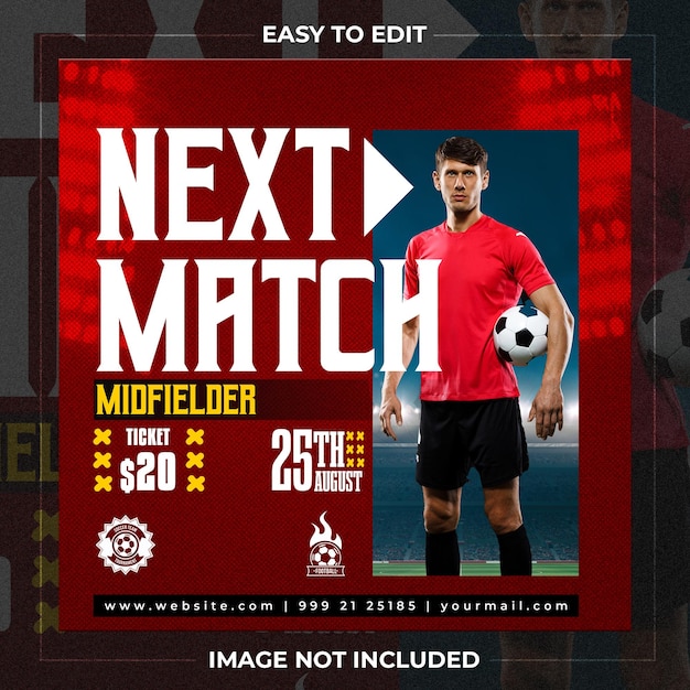 football sport social media banner template