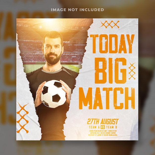 football sport social media post banner template