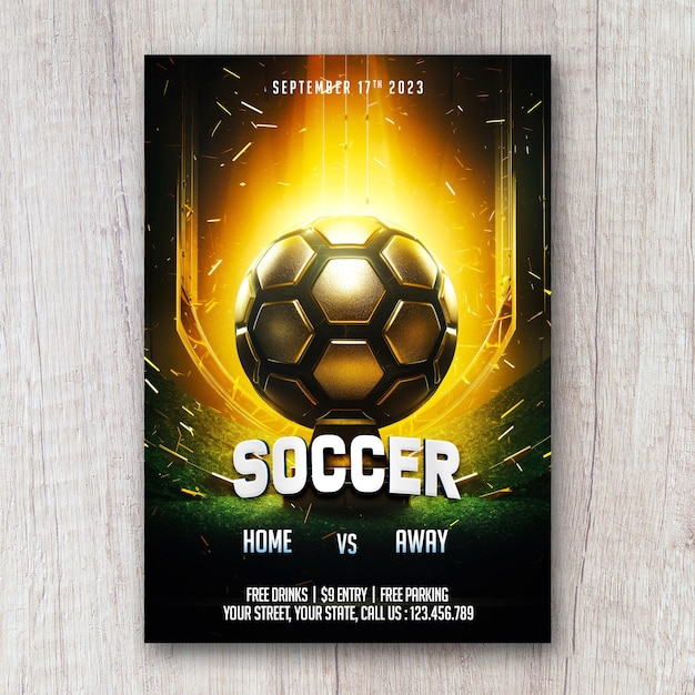 Football square flyer social media post design banner template