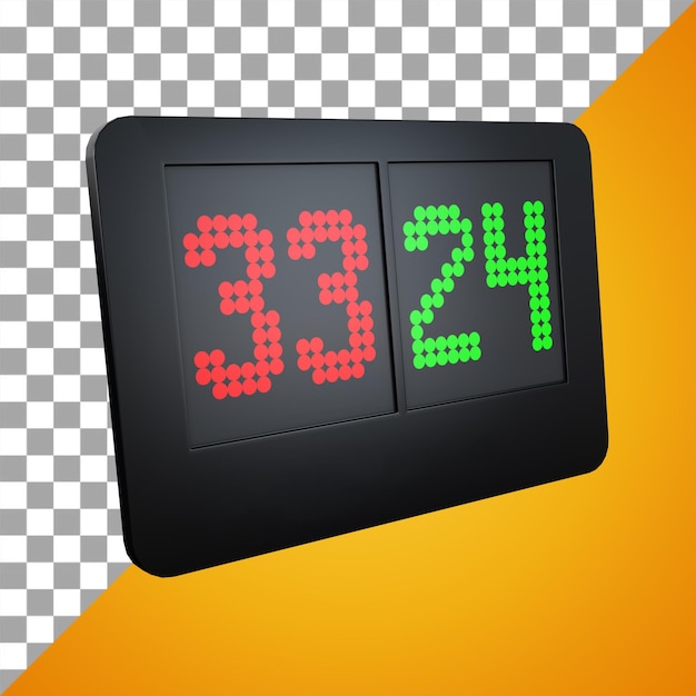 PSD football substitution board 3d icon