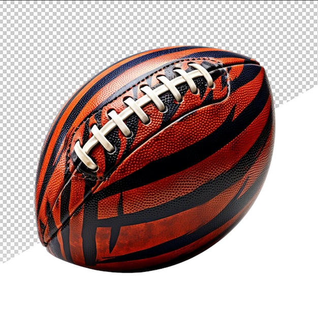 PSD a football with a red and black design on it