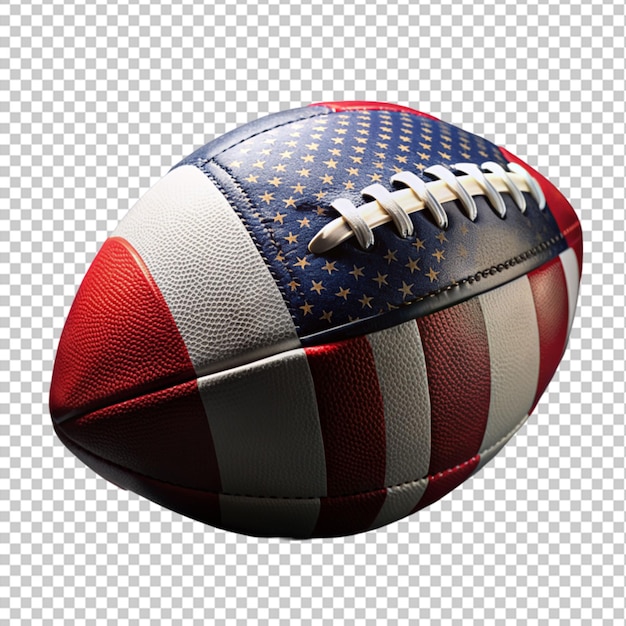 Football with usa flag printed on
