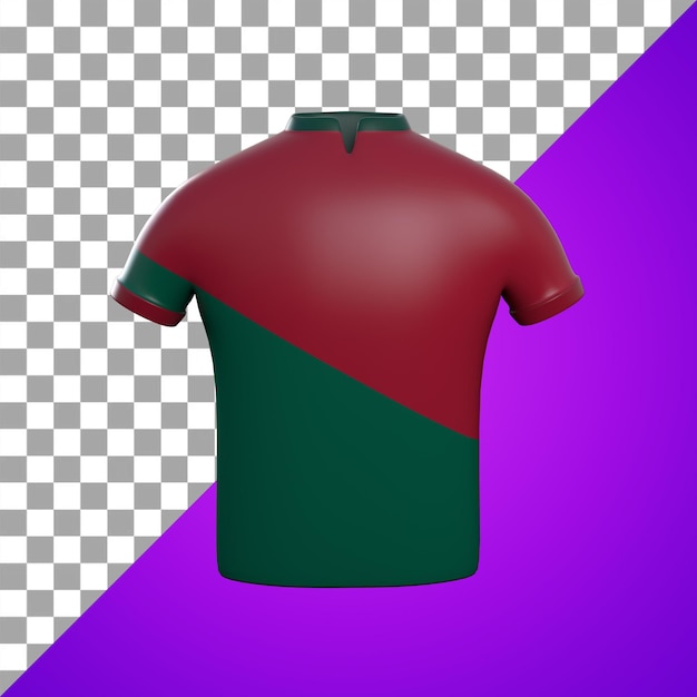 Coppa del mondo di calcio portogallo camicia icona 3d