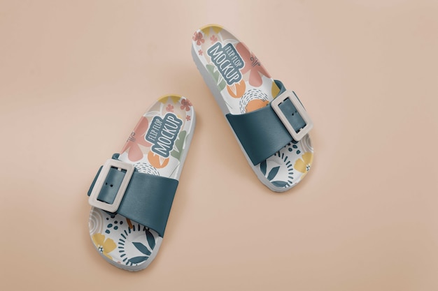 PSD footwear slipper mock-up design