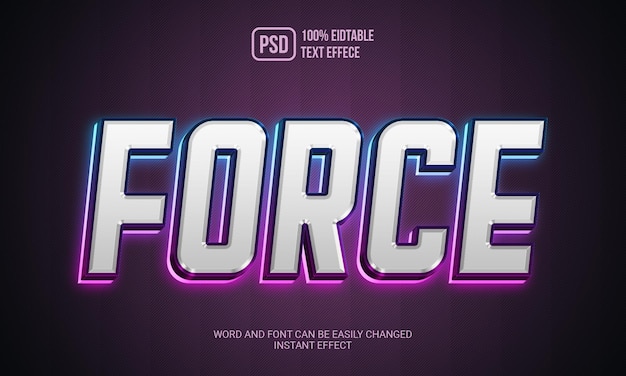 Force text style effect