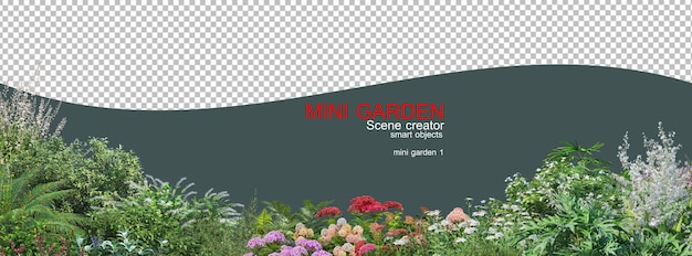 PSD foreground flowers and small shrubs of various kinds