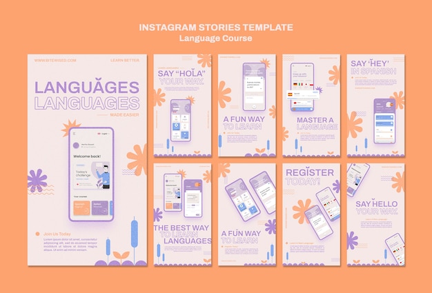 Сборник рассказов instagram уроки иностранного языка в цветочном стиле