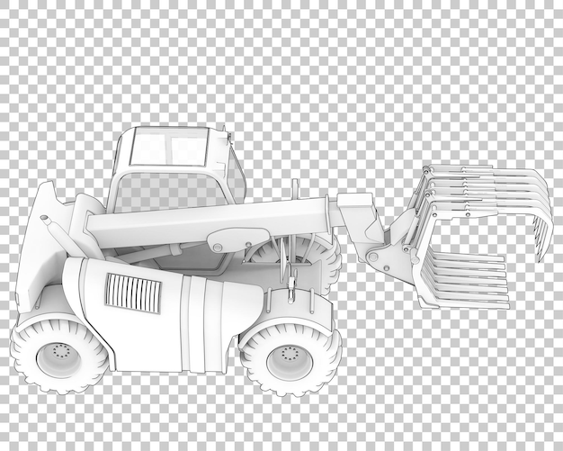 forest machine on transparent background 3d rendering illustration
