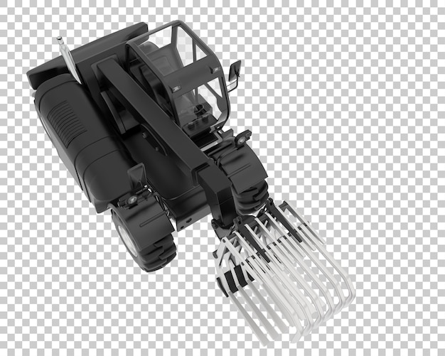 Forest machine on transparent background 3d rendering illustration